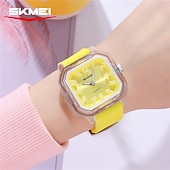 Недорогие Кварцевые часы-Подарок на День Матери SKMEI Мужские кварцевые часы Креативные минималистские модные повседневные светящиеся водонепроницаемые часы с мировым временем Силиконовые гелевые часы