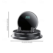 お買い得  家庭用品-滑り止めベース、ダッシュボードマウント、見やすい回転式デザイン、すべての車両に対応、PC素材、ナビゲーションサポート、ダッシュボードマウントを備えた多機能車載電話ホルダー