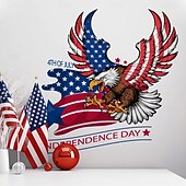  2 db-os amerikai függetlenség napi sas falmatrica ünnepi hangulattal, dekoratív öntapadós matricákkal