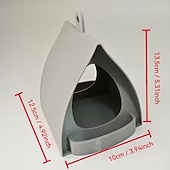 Χαμηλού Κόστους Υπαίθρια κρεμάστρα τοίχου-Κρεμαστή ταΐστρα πουλιών για κήπο με στέγη, πλαστική κρεμαστή ταΐστρα πουλιών, διακοσμητικός σταθμός ανοιχτού σχεδιασμού, ταΐστρες πουλιών για εξωτερικούς χώρους, ιδανικές για αυλή, αίθριο, κήπο και