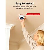 abordables electrodomésticos-detector combinado de monóxido de carbono &amp;gas 2 en 1 gas natural &amp;Alarma de CO con temperatura &amp;Humedad para alarma de seguridad del hogar