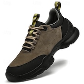 economico Sneakers Casual-scarpe da ginnastica sportive grigie da uomo, tomaia in mesh traspirante, suola ammortizzante, stile sportivo moderno, adatte per camminare, viaggiare e abbigliamento casual