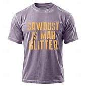 billige Morsomme T-skjorter for menn-sagflis er mann glitter morsom trebearbeiding snekker blå mineralvask herre kortermet t-skjorte klær s m l xl xxl xxxl