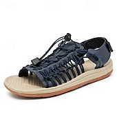 economico Infradito da Vacanza-sandali da uomo color cuoio con cinturini regolabili, traspiranti e comodi, ideali per attività estive all'aperto e vacanze