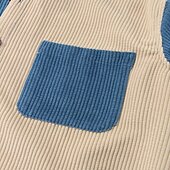 cheap Men's Smart Casual Shirts-Men's Shirt Texture Casual Shirt Corduroy Shirt Button Up Shirt Blue Short Sleeve Plain Grandad Collar Casual Daily Front Pocket Clothing Apparel Elegant Fashion Casual