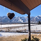 tanie ptactwo podwórkowe i dzika przyroda-Ręcznie robione ptasie serce do gniazdowania, pojemnik na materiały do gniazdowania ptaków z bawełny PP, wymienne ptasie serce do gniazdowania kolibrów, zimowe prezenty dla miłośników kolibrów, wystrój ogrodu domowego