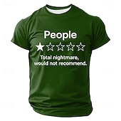  Per uomo Gergo divertente Maglietta Manica Corta maglietta Stampa 3D Girocollo Camicia Moda Quotidiano Quotidiano Streetwear Blu Nero Rosso Estate Primavera Abbigliamento S M L XL XXL XXXL