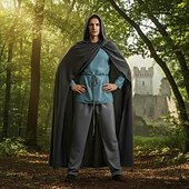  Medieval Renacimiento Capa Disfraz de lujo Sayo Larga Caballero Vikingo caballero celta Disfraz Hombre Celta Fantasía Víspera de Todos los Santos Carnaval Rendimiento LARP Feria Ren Adulto Disfraz