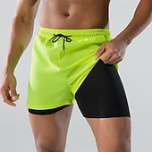 economico Costumi da Bagno per Uomini-Per uomo Costumi da bagno Pantaloncini da mare Pantaloncini da bagno boxer Shorts Coulisse Elastico in vita Tinta unica Asciugatura Rapida Traspirante Sopra il ginocchio Casuale Spiaggia Nuoto