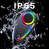 baratos Acessórios para motociclos e quadriciclos-Fones de ouvido Bluetooth para capacete K17, ciclismo, super graves, luz ambiente colorida, microfone capacitivo, assistente de voz inteligente.