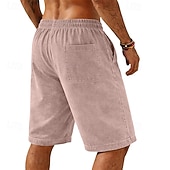 abordables Shorts décontractés-Shorts homme SoftFade™ Shorts d'été Shorts décontractés Shorts à lavage acide Shorts avec poches Taille élastique Confort lavé Respirant Longueur au genou Décontracté Extérieur Plage Vacances Mode