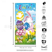 abordables Tapisseries de vacances-Guirlande photo en forme de lapin de Pâques, accessoire idéal pour décorer une porte ou une fête, parfaite pour les décorations de fêtes et les fêtes de Pâques en intérieur ou en extérieur.