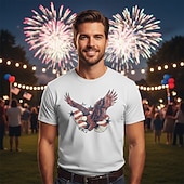  Patriotic T-shirt Graphic Tee USA Retro Vintage Patriotic T-shirt Sleeve 1776-2026 for Unisex Adults' 3D Print  for Independence Day / the Fourth of July 4th of July