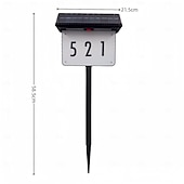 tanie Światła ścieżki i latarnie-Zewnętrzna tabliczka znamionowa z podświetleniem solarnym, cyfrowa tabliczka znamionowa, podłączana do podłoża, wodoodporna, montowana na ścianie, zewnętrzna lampa solarna na werandę