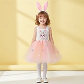 preiswerte Tierkostüm-Tutu Robe Prinzessin Tier Osterhase Kleider Lustig Kinder Mädchen Kindertag Ostern Karneval Party Verkleiden