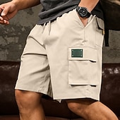 Χαμηλού Κόστους Στρατιωτικά Σορτς-Ανδρικά Φορέματα φορτίου Σορτς φορτίου Σορτσάκια Casual σορτς Τσέπη Ελαστική μέση Σκέτο Πάνω από το Γόνατο Causal ΕΞΩΤΕΡΙΚΟΥ ΧΩΡΟΥ Streetwear Μοντέρνα Κομψό στυλ street Μαύρο Λευκό Μικροελαστικό