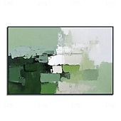 Χαμηλού Κόστους Ελαιογραφίες-χειροποίητη ελαιογραφία καμβά τέχνη τοίχου διακόσμηση πράσινο αφηρημένη υφή ζωγραφική σαλόνι είσοδος διακόσμηση διακόσμηση σπιτιού τυλιγμένο χωρίς πλαίσιο μη τεντωμένο ζωγραφική
