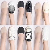cheap Heating &amp; Cooling-6 Pair Thin No Show Socks Womens Nylon Non Slip Low Cut Invisible Liner Footies Thin Silk Socks for Flats Loafers Lightweight