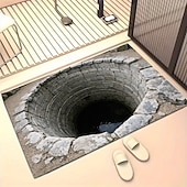 Недорогие Коврики-3D-коврик с оптической иллюзией, выполненный методом 2D-печати, с глубоким углублением, станет ярким и оригинальным акцентным элементом в прихожей.