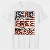 abordables Men's Collection-Patriotic T-shirt Graphic Tee USA Retro Vintage Patriotic T-shirt Sleeve 1776-2026 for Unisex Adults' 3D Print  for Independence Day / the Fourth of July 4th of July