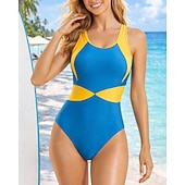 ieftine Rash guards One Piece-Pentru femei Costum de baie Costume de baie One Pieces Peteci Picior scurt Uscare rapidă Elastic Fără manșon Costume de Baie Costum de baie Surfing Plajă Înot Vară