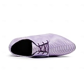 voordelige Derby Schoenen-Blauwe herenschoenen met krokodillenprint, vetersluiting, bovenkant van imitatieleer, modieuze luxe stijl, geschikt voor stijlvolle mannen bij feestjes en speciale gelegenheden.