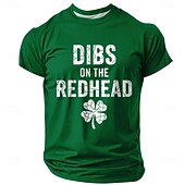 preiswerte T-Shirts für Herren mit 3D-Druck-St. Patrick Herren Kleeblatt Glücklicher Ire T Shirt Kurzarm T-Shirt 3D-Druck Rundhalsausschnitt Hemd Designer Lässig Club Party Ferien Grün 1# Grün 2# Grün 3# Sommer Frühling Bekleidung S M L XL XXL