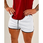 baratos Calções de corrida-Homens Shorts de Corrida Calções atléticos Shorts de Academia Com Cordão Bolsos Cintura elástica Calção Casual Ao ar livre Férias Verão Secagem Rápida Leve Macio Treino de Ginástica Treinamento Ativo