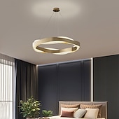 cheap Ring &amp; Round Design-Nordic Modern Ring LED 3 Color 65/80cm Chandelier for Living Room Bedroom Dining Table Pendant Lamp Home Decor Lighting,Ceiling Pendant Light