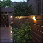 Solar Wall Light Outdoor, IP65 Solar Powered Deck Lights Waterproof, LED Solar Sconce Lights Outdoor,for Steps Stairs Fences Wall Walkway Garden