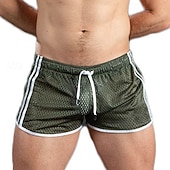 cheap Casual Shorts-Men's Active Shorts Shorts Casual Shorts Mesh Plain Solid Quick Dry Breathable Short Outdoor Vacation Gym Sports Sport Blue Black Micro-elastic