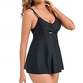 baratos Surfistas Tankinis &amp; Bikinis-Mulheres Roupa de banho Tankini 2 Peças Bloqueio de cores Proteção UV Elástico Sem Manga Roupa de Banho roupa de banho Surfe Mergulho Natação Verão