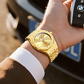 levne Quartz hodinky-OLEVS Muži Křemenný Minimalistický Módní Hodinky na běžné nošení Obchodní Svítící Kalendář Datum týden VODĚODOLNÝ Ocel Hodinky