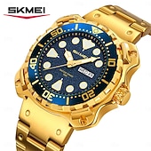 ieftine Ceasuri Quartz-SKMEI Bărbați Ceasuri de cuarț Minimalist Cadran mare Modă Afacere Luminos Calendar IMPERMEABIL Decorațiuni Oţel Uita-te