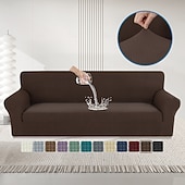 お買い得  ソファカバー-防水ストレッチソファカバー 厚手 フルラップ 傷防止 ソファプロテクター スリップカバー 4シーズン 滑り止めソファスロー