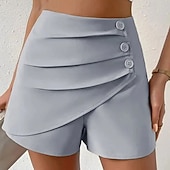 economico Pantaloncini corti-Per donna Shorts Pantaloncini Estivi Shorts da Spiaggia Vacanza Moda Casual Quotidiano Corto Misura del girovita medio Tinta unica Cerniera Elastico in vita Fibbia Comodità Asciugatura Rapida Morbido