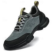 economico Sneakers Casual-scarpe da ginnastica sportive grigie da uomo, tomaia in mesh traspirante, suola ammortizzante, stile sportivo moderno, adatte per camminare, viaggiare e abbigliamento casual