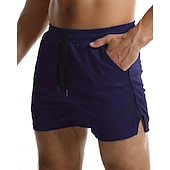 preiswerte Laufshorts-Herren Laufshorts Sportshorts Fitnessshorts Kordelzug Tasche Elastischer Bund Unterteile Lässig Outdoor Urlaub Sommer Schnelltrocknend Leicht Weich Fitnesstraining Aktives Training Übung Normale