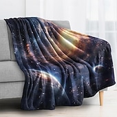 Недорогие Тонкие одеяла и пледы-Плед с изображением Солнечной системы, космических планет, Юпитера, Сатурна, Урана и Нептуна, мягкий флисовый плед для детской спальни, образовательный, научный декор.