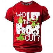  Funny Who Let The Frogs Out Mens Black T Shirt Graphic Cartoon Frog Pun Tee For Frog Lovers And Animal Fans Clothing Apparel S M L XL XXL XXXL