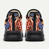 Χαμηλού Κόστους Ανδρικά παπούτσια-Αθλητικά Παπούτσια Γυναίκες 250η Επέτειος Ηνωμένων Πολιτειών Πατριωτικά Αμερικανικά Παπούτσια Τολμηρός Γραφικός Σχεδιασμός Ελαφρύ Άνετο Παπούτσια για την Εορτή της Εργατικής Πρωτομαγιάς