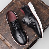 baratos Sapatos Oxford-Tênis casual masculino marrom – design elegante e confortável com cadarço, ideal para casamentos e eventos informais.