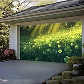 ieftine Bannere pentru garaj și ușă-Ziua St. Patrick tapiserie Capac ușă de garaj Agățat mare Trifoi Drăguţ #D Petrecere Exterior Nuntă Fundaluri de fotografiere Curte Decorațiuni interioare