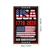 abordables EE. UU. 250.-Bandera de Estados Unidos conmemorativa del 250 aniversario, decoración de ambiente de patio, decoración patriótica, bandera de jardín al aire libre.