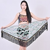 abordables Tenues de danse du ventre-Foulard de hanche à paillettes multicolores de Samba Dancewear - Costume de performance