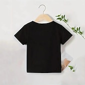 お買い得  男の子のイースター衣装-コットン１００％ イースター 子供 男の子 ブルー ブラック ホワイト グラフィック バニー Tシャツ ブラウス クルーネック 半袖 カジュアル 日常 アウトドア ファッション ストリートファッション デザイナー プリント 夏 春