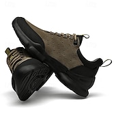 economico Sneakers Casual-scarpe da ginnastica sportive grigie da uomo, tomaia in mesh traspirante, suola ammortizzante, stile sportivo moderno, adatte per camminare, viaggiare e abbigliamento casual