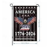 abordables EE. UU. 250.-Bandera de Estados Unidos conmemorativa del 250 aniversario, decoración de ambiente de patio, decoración patriótica, bandera de jardín al aire libre.