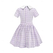 economico Vestiti-Anni 1950 Retrò Vintage Midi Abito Swing Vestito Svasato Maniche corte Aderente &amp; Svasato Altalena a dondolo Costume Ragazze Giornata universale dell'infanzia Mascherata Vacanza Abbigliamento