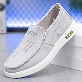 preiswerte Slipper Schuhe-Lässige rote Herren-Slipper – bequemes Canvas, leicht anzuziehen, ideal für Freizeitaktivitäten, Wochenendausflüge und den Alltag.